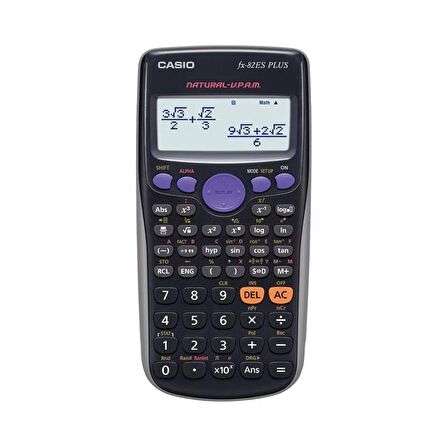 Casio FX-82ES Plus BK 10+2 Haneli 252 Fonksiyonlu Bilimsel Hesap Makinesi